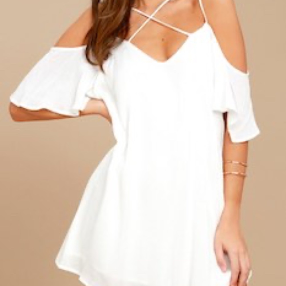 Lulus white strappy dress Sm